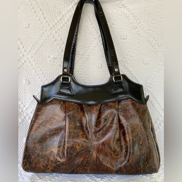 Patricia Nash Abstract Animal * Napoli Satchel & Potenaz Kisslock Clutch* NWT - Picture 2 of 12